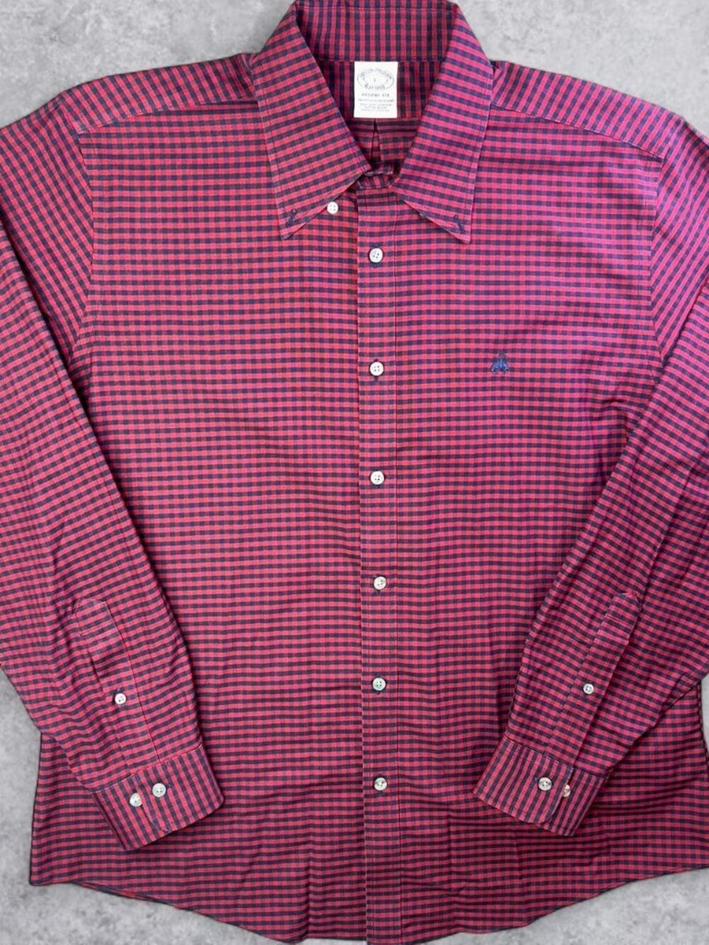 Brooks Brothers 1818 Regent Fit Cotton Blend Checkered Button-Up Shirt
